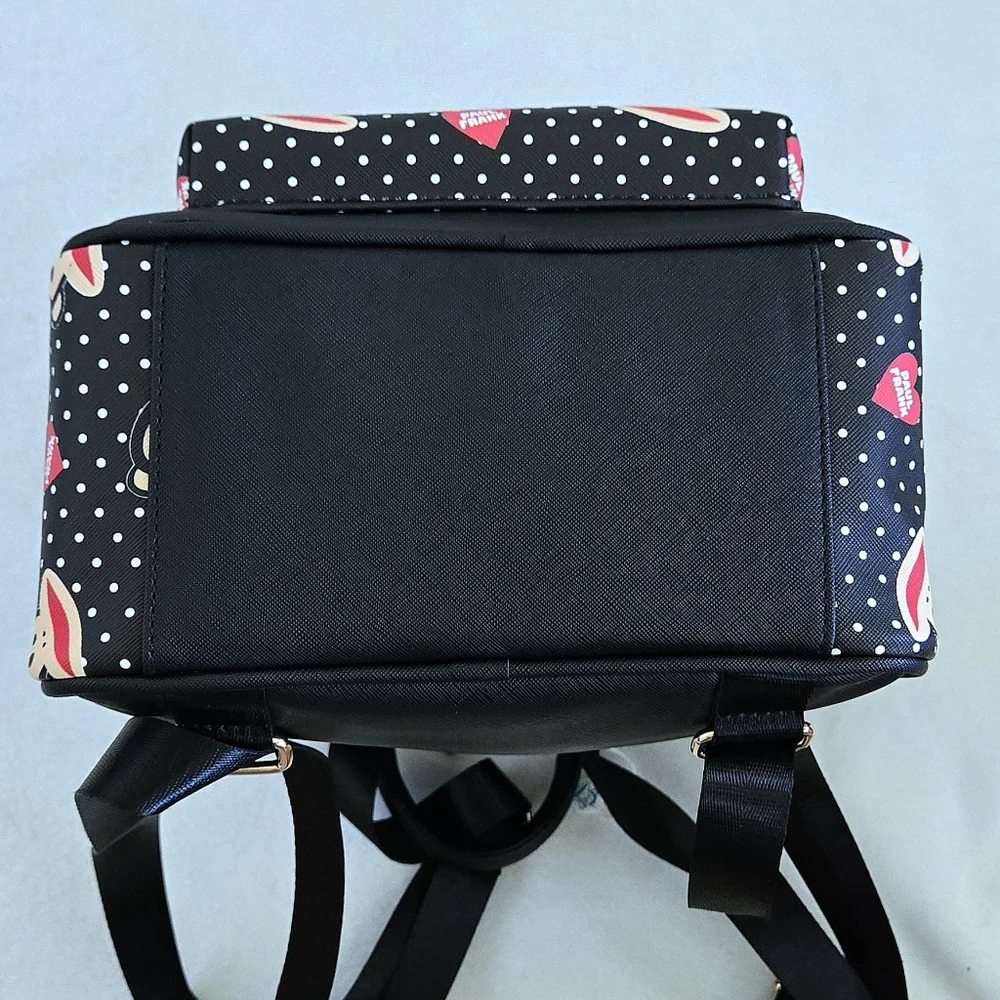 Paul Frank🐵 Backpack🎒 with Furry Pompom Bag Charm - NWT